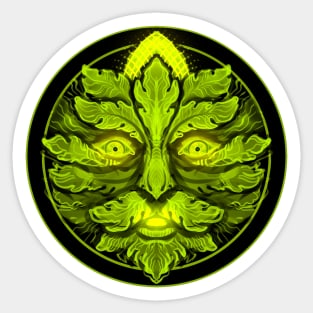 Green Man Sticker